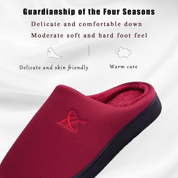 Memory Foam Slippers for Women's and Men's Casual House Shoes