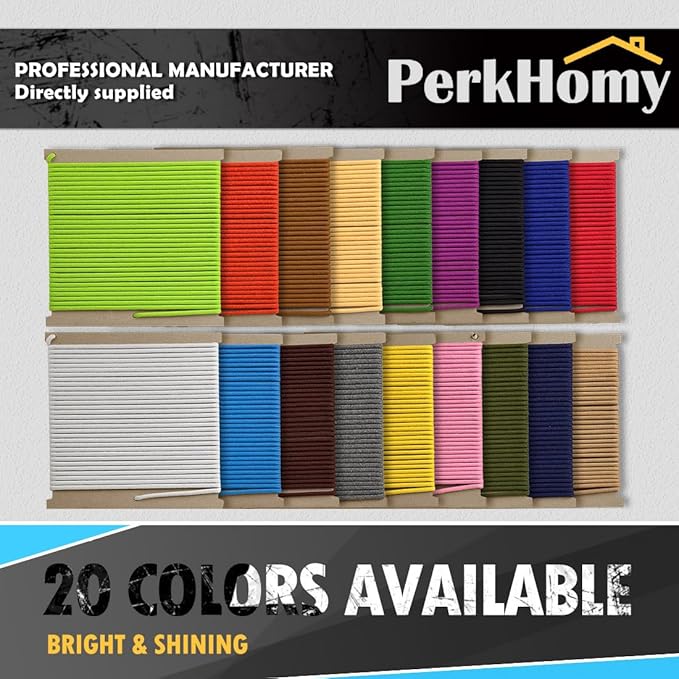 PerkHomy 500lb Cotton Rope 3/16" (5mm) 50 ft Multi Purpose Utility Diamond Braided Cord, Natural Cotton for Clothes Line Camping Crafting Flag Pole, Blue