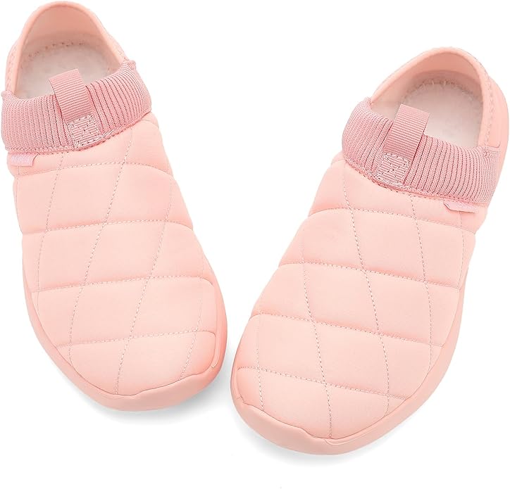 KUBUA Slippers for Men and Womens Indoor House Shoes Plush Slip on Outdoor Garden Loafers