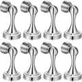 8 Pcs Magnetic Door Stoppers Stainless Steel Door Stops Magnetic Catch Holder with Screws for Wall Floor Mounted Wall Protector Hold (Silver)
