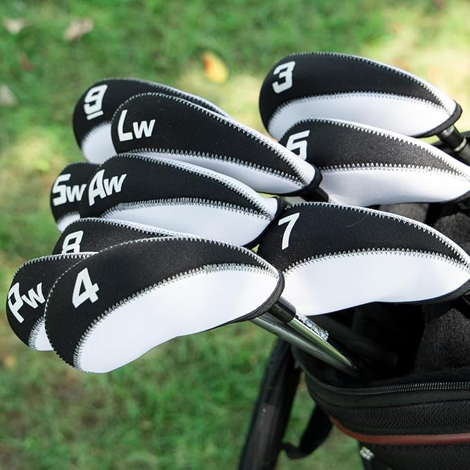 Golf Iron Covers for Golf Clubs Neoprene Golf Iron Cover Set 11pcs/10pcs Golf Iron Headcovers Golf Club Head Covers Fit All Brands