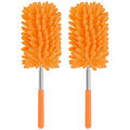 Mini Duster for Cleaning, 360° Bendable Hand Dusters with Extension Pole, Washable Small Duster for Car Interior, Office, Furniture
