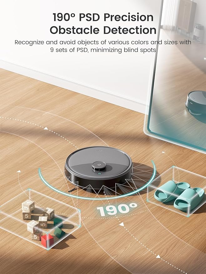 Lefant M3 Max Robot Vacuum, Robot Vacuum and Mop, 20000Pa Suction, Anti-Tangle Brushes, Dual Spinning Mop, Auto Mop Washing, Drying, Self-Emptying, Self-Refilling, for Pet Hair Dust, App Voice Control