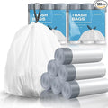 120 Counts 1.6 Gallon Mini Drawstring Trash Bags, Small Garbage Bags by KSSKSS, Code a fit 4.5-8 Liter, 1.2-2 Gal, White Trash Bin Liners for Home Office Kitchen Bathroom Bedroom