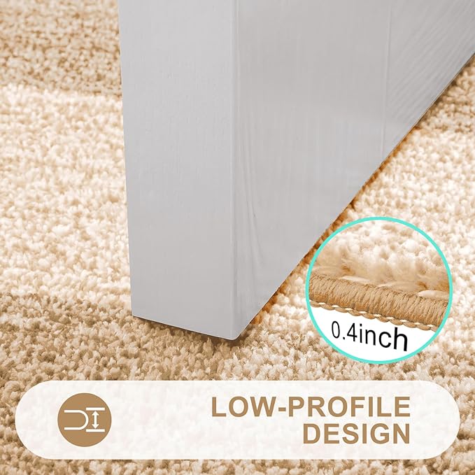 Kitinjoy Indoor Outdoor Door Mat, 32x20 Non-Slip Absorbent Dirt Trapper, Low-Profile Washable Inside Entrance Front Floor Mat, Sturdy Soft Entry Doormats for Entryway, Beige