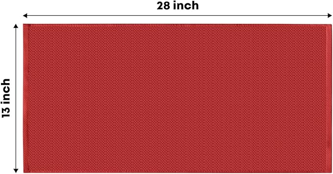 Artoid Mode 100% Cotton Dark Red Waffle Weave Kitchen Dish Cloths, 13x28 Inch Ultra Soft Absorbent Quick Drying Kitchen Dish Towels Set of 4
