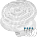 PVC Dust Collection Hose 4" x 20', Flexible Heavy PVC Fume Collection Hose with Carbon Steel Wire Coil for Dust Collection Systems, Woodworking, Workshops