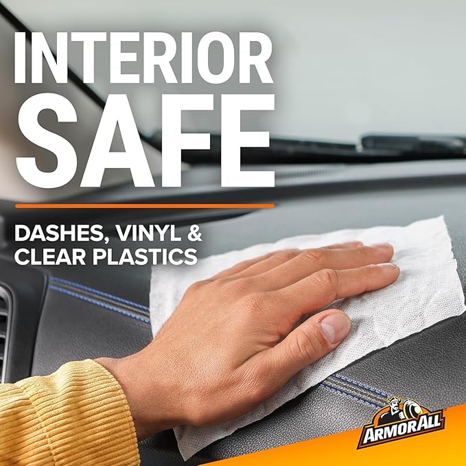 Armor All Car Cleaning Wipes for Interior and Car Exterior, 90 Wipes Each (Pack of 6)