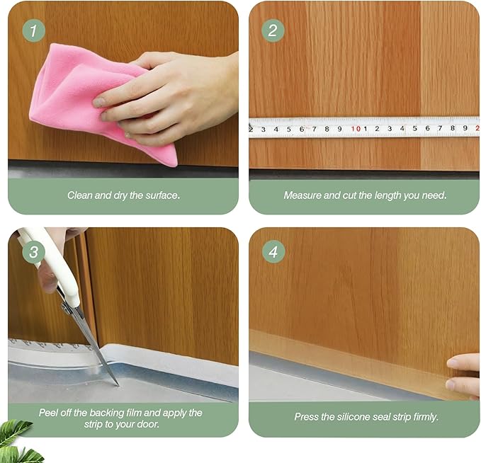 Silicone Weather Stripping Door Seal Strip, 16.4 Feet Self Adhesive Sealing Sticker Sealing Tape for Door Draft Stopper Adhesive for Doors Windows Shower Glass Gaps (Black, Width 35mm)