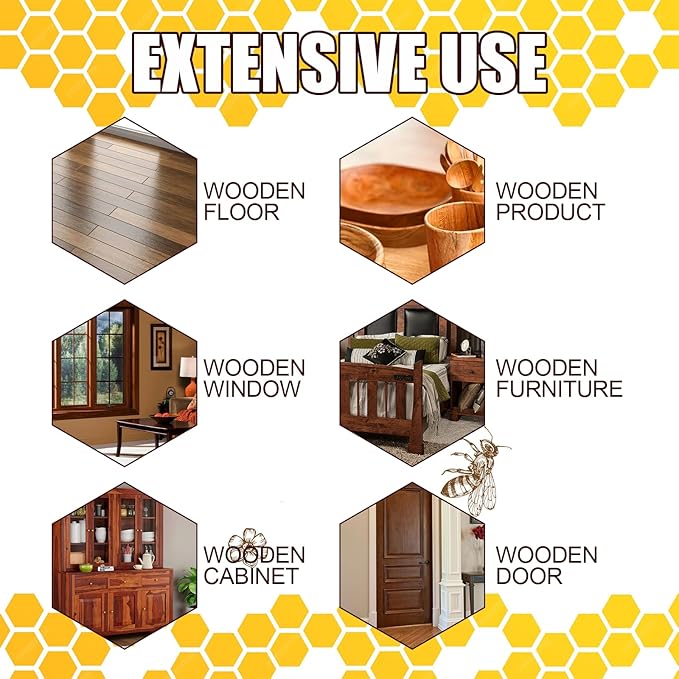Beeswax Spray Furniture Polish, Wood Cleaner, Wood Floor Polish - For Living Room, Kitchen and Wooden Furniture Floors (Pack of 2) 200 ml