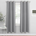PONY DANCE Sliver Grey Curtains for Living Room - Grommet Thermal Insulated Room Darking Curtain for Bedroom, Set of 2 Panels, 42 x 72 inch