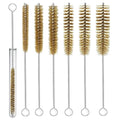 7pcs Brass Tube Brushes Bottle Brush Wire Tube Brushes,Long Wire Cleanling Brushes,Tube Cleaning Lab Brushes Straw Cleaner Brush Wire Bottle Brush Pipe Cleaner for Tubes,Bottle,Glass