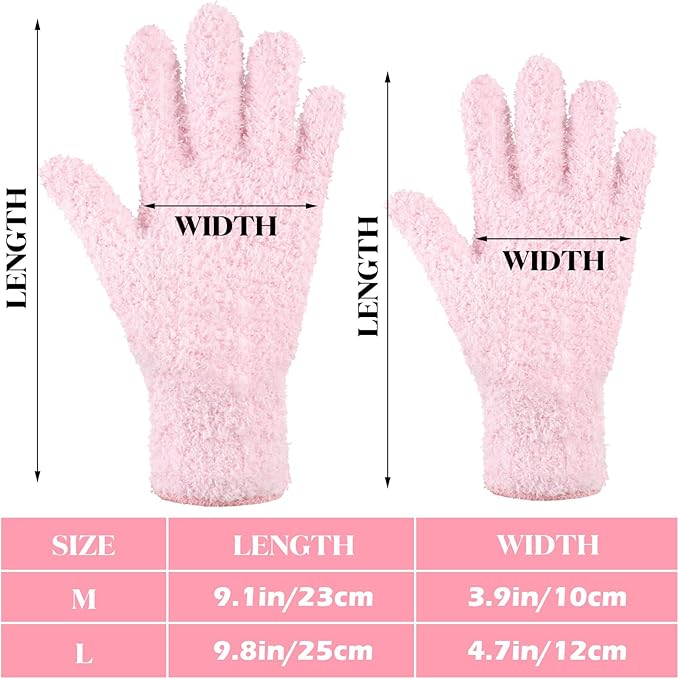 Bencailor 6 Pairs Microfiber Dusting Gloves, Dusting Cleaning Gloves Microfiber Gloves for Plants House Blinds Car Dust Mitt (Fresh Color,Medium)