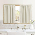 RYB HOME RV Camper Door Window Curtains -Blackout Privacy Curtains & Drapes for Bathroom Bedroom Kitchen Portable Travel Trailer Small Window Decor, W 34 x L 24, Beige, 2 Panels