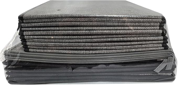 Clothing Storage Bins, Blanket Baskets for Shelves, Fabric Cubes with Handles and Lids, Decorative Linen Closet Organizers Boxes, Gray, 5 Pack, 16.5 x 11.8 x 10.2 Inch