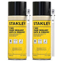 Stanley F905 Gaps & Cracks Sealant (2x12 Oz.) – Polyurethane Spray Foam Insulation for Window & Door, Waterproof Gap Filler, Low Expansion Foam for Indoor & Outdoor Use | Straw Use | 12 Oz. 2 Pack