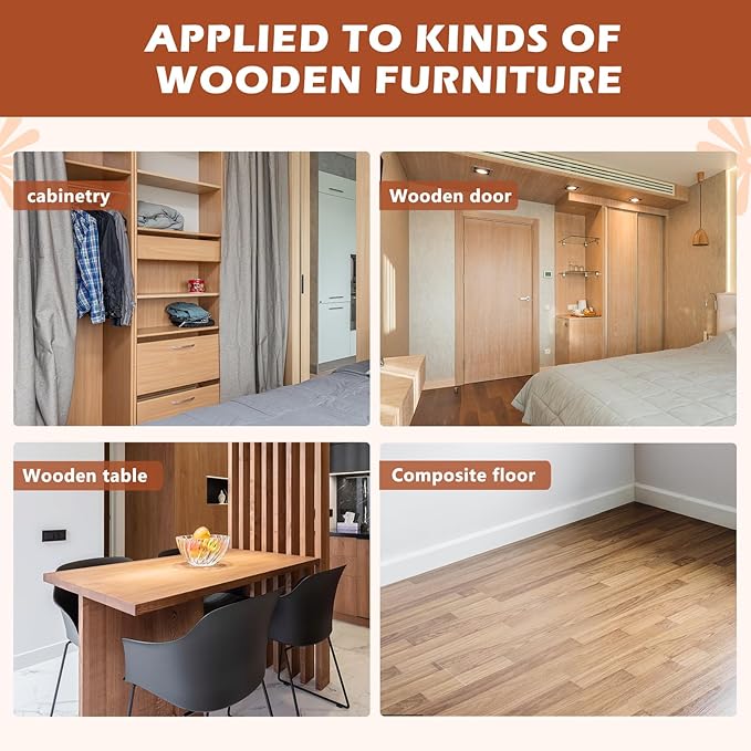 SEISSO Furniture Repair Kit, 12 Colors Wood Touch up Paint, Wood Stain, Wood Filles, Wood Paint Restore Any Wooden Floors, Cabinet, Tables, Carpenters, fix furniture Scratches, Cracks, Hole