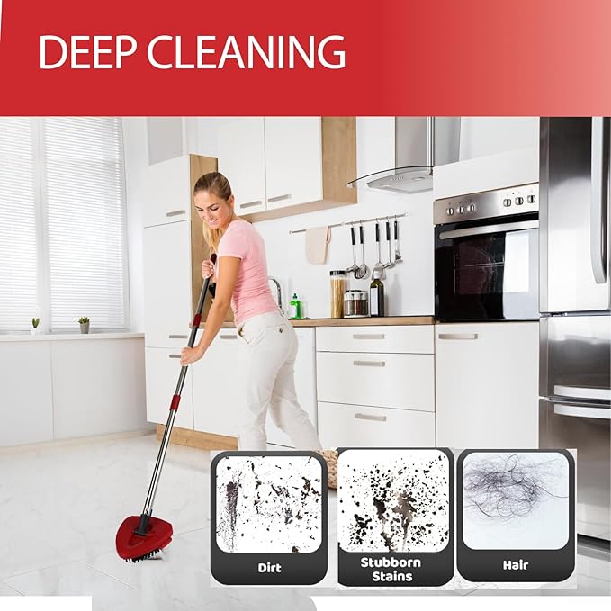Mop Head Replacements Mop Handle for Ocedar,Adjustable Stainless Steel 4 Sections Mop Handle for O-Cedar,Mop Base and Scrub