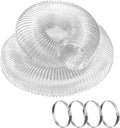 Hon&Guan 4" x 20' Dust Collection Hose, Flexible Clear Odorless PVC Dust Collector Hose with Carbon Steel Wire, Puncture Resistant Dust Hoses for Woodworking Dust Collecting System