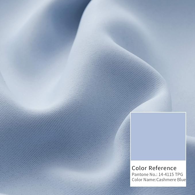 BGment Baby Blue Room Darkening Curtains 84 Inch Length for Bedroom - Rod Pocket Thermal Insulated Drapes for Living Room Boy Privacy Shading, 52 x 84 Inch, 2 Panels