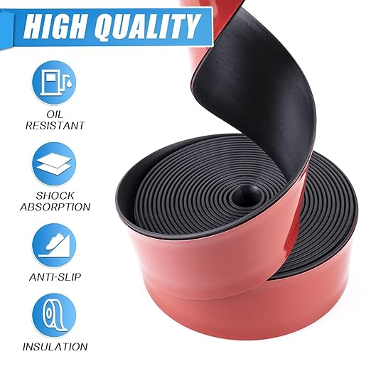 Adhesive Rubber Strips Neoprene Rubber Sheets, Rolls & Strips with Adhesive Backing Rubber Pads Self Stick Seal Rubber Gasket Adhesive Back for Matting Padding - 4" Wide x 1/8" Thick x 20' Long