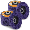 5" x7/8'' Stripping Discs Rust Remover Wheel Remove Paint and Oxidation Poly Strip Wheel Disc Abrasive Angle Grinding Wheel - 10 Pack(Purple)