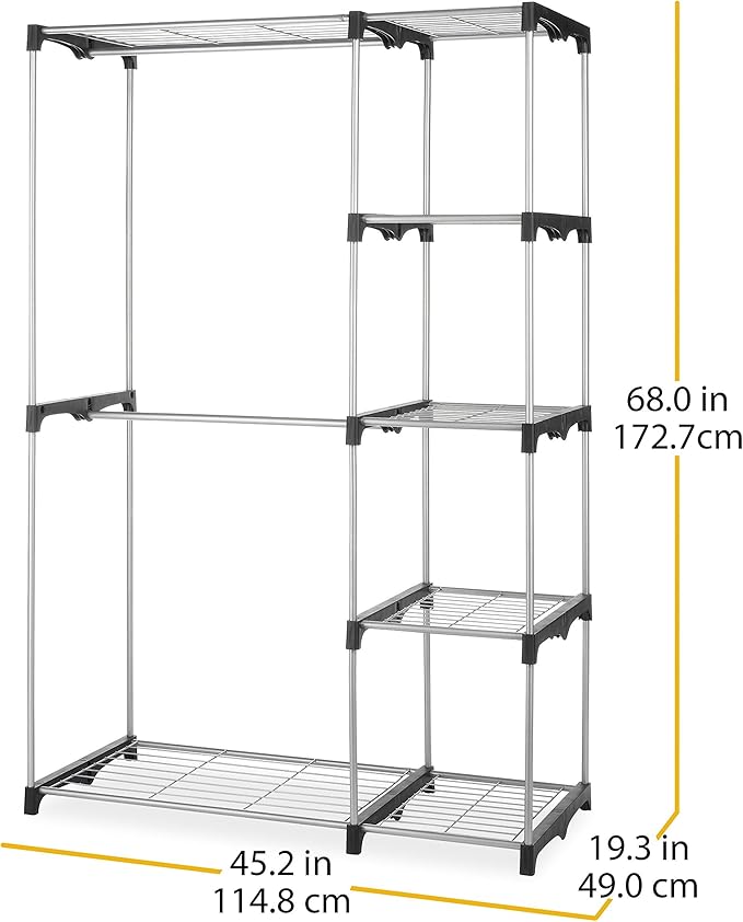 Whitmor Modern Industrial Wardrobe