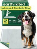 Earth Rated Max Absorbency Puppy Pee Pads for Dogs Absorbs 2X Faster & 2X More, Leak-Proof Odor-Free Potty Training Wee Wee Pad, Unscented, 3XL, 36” x 36”, 24 Count