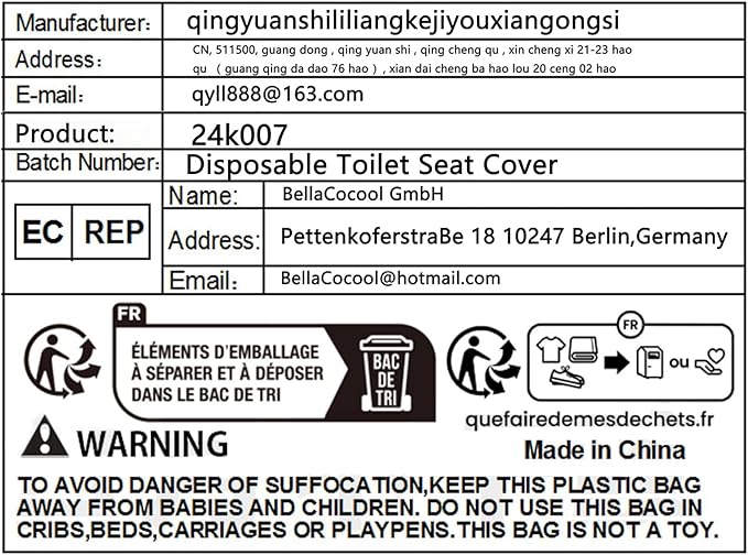 Disposable Toilet Seat Cover Independently Packaged With Non-Woven Fabric 20 Pack Of Travel Essentials