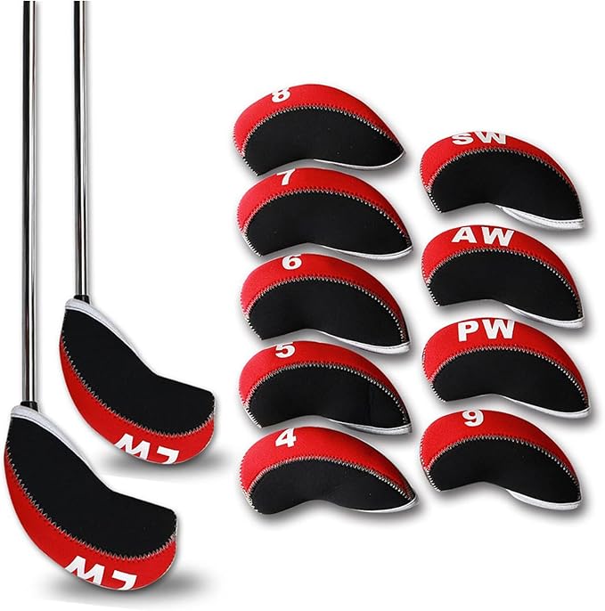Golf Iron Covers for Golf Clubs Neoprene Golf Iron Cover Set 11pcs/10pcs Golf Iron Headcovers Golf Club Head Covers Fit All Brands