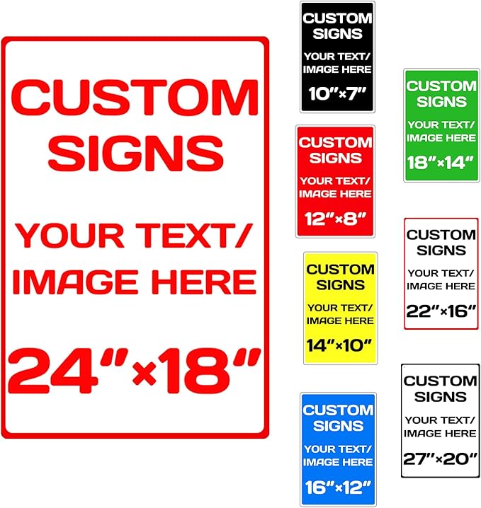 Personalized signs,Aluminum Weatherproof Metal Sign,Optional reflective, double-sided,Custom Personalized Text And picture Here,for garden, door,business,Street