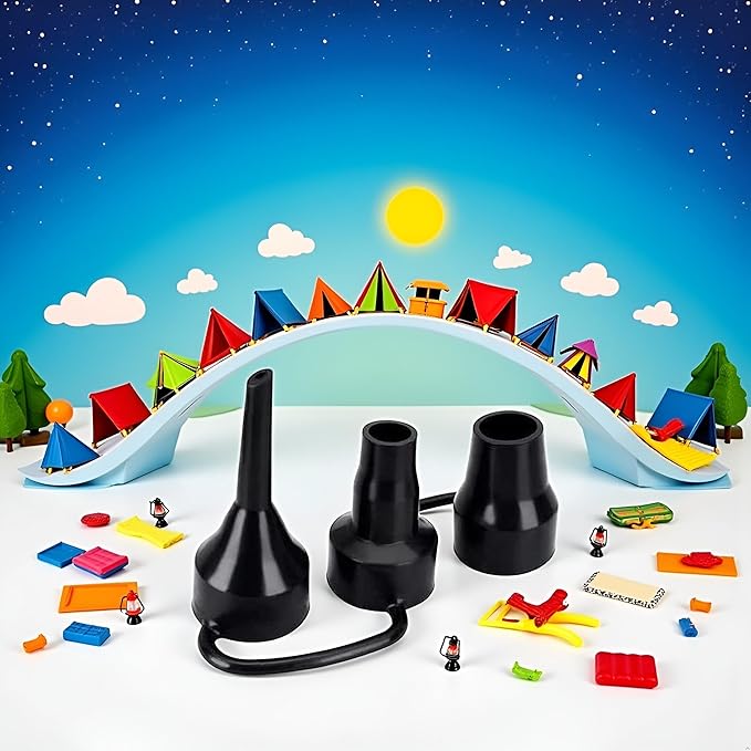 3 Sizes Black Air Pump Replacement Nozzles, Inflatable Pump Nozzles Head, Plastic Pump,Air Pump Inflator Adaptor Accessory for Partial Air Bed,Air Mattress Air Mattresses and Accessories