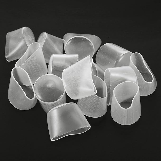 uxcell 20pcs Rubber End Caps 33mm ID Vinyl Round Tube Bolt Cap Cover Thread Protectors Clear