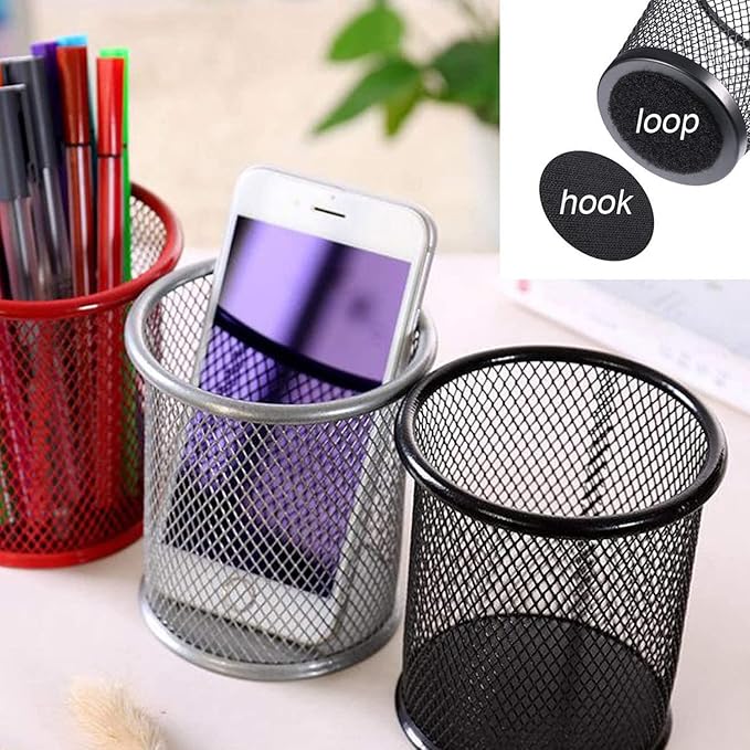 BRAVESHINE 12PCS Industrial-Strength Hook and Loop Fasteners - Double Sided Sticky Tapes - Anti Slip Rug Gripper Tapes Carpet Stickers for Home Office Use - Round Adhesive Wall Mounting Tape 1.5inch
