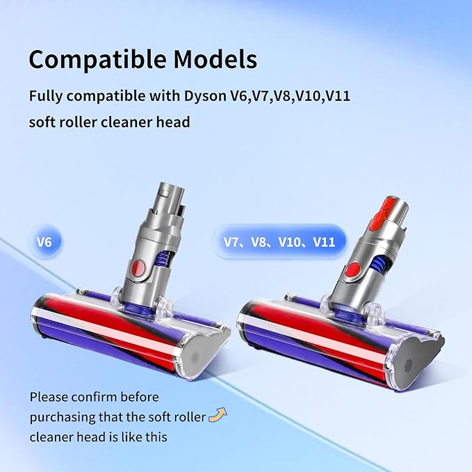 9 Pcs Soft Plush Strips Vacuum Replacement Kit Compatible with Dyson V6,V7,V8,V10,V11 Soft Roller Cleaner Head,Vacuum Attachment Replacement Parts for Home Cleaning