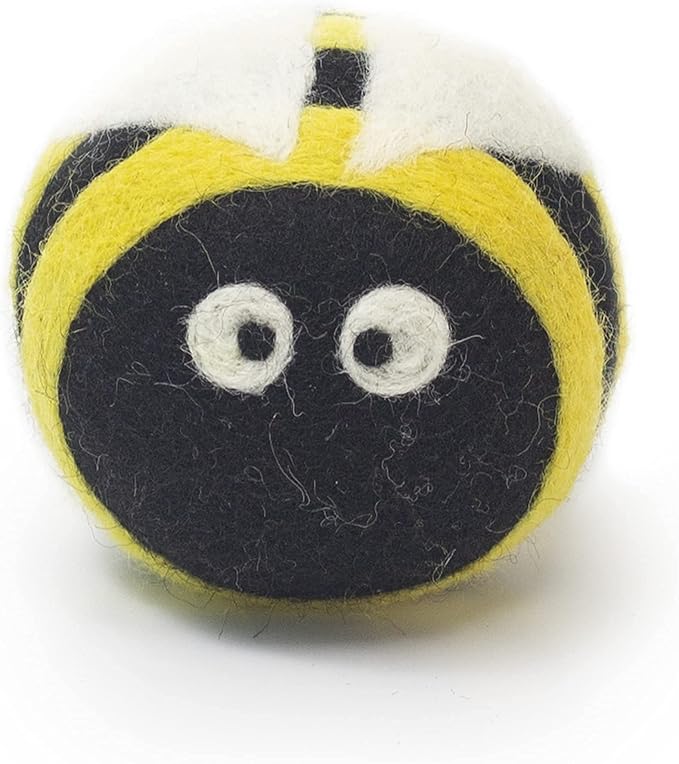 Friendsheep Wool Dryer Balls 6 Pack XL Organic Premium Reusable Cruelty Free Handmade Fair Trade No Lint Fabric Softener Honey Bee Bumblebee - Busy Bees