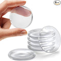 Strongest Home Wall & Door Handle Stopper 2" Set. 6 Pieces of Clear Rubber Door Knob, Round Wall Shield Cushion, Quiet Wall Protector for Door Handle, Guard Door Bumper Silencer Self - Adhesive