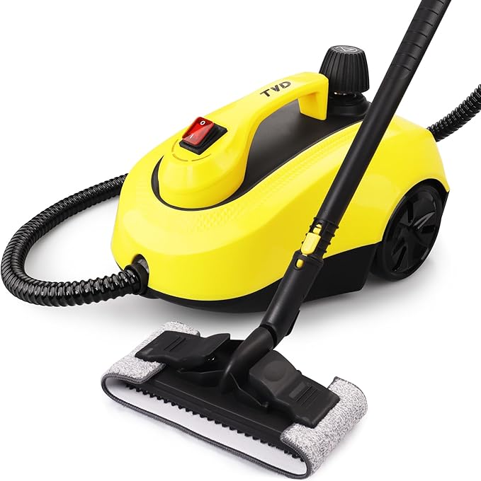 TVD Steam Cleaner, Heavy Duty Canister Steamer with 26 Accessories, Steam Mop with 5M Extra-Long Power Cord for Home Floor Cleaning, Grout, Upholstery, Car Detailing