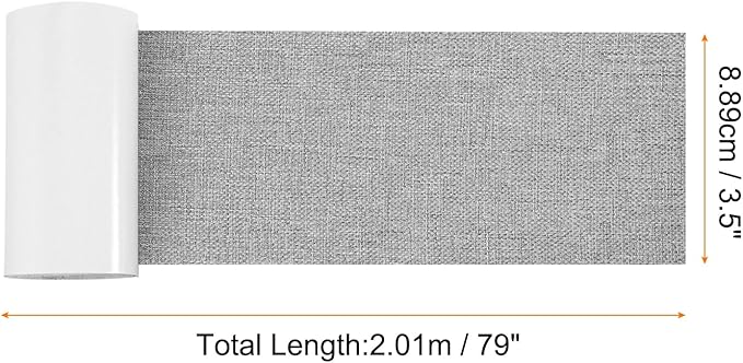 Repair Patches Repair Tape Self-Adhesive DIY Repair Patch Linen Gear Patch for Sofa, Furniture, Chair, Clothing,Tents,3.5x79 Inch,Light Khaki
