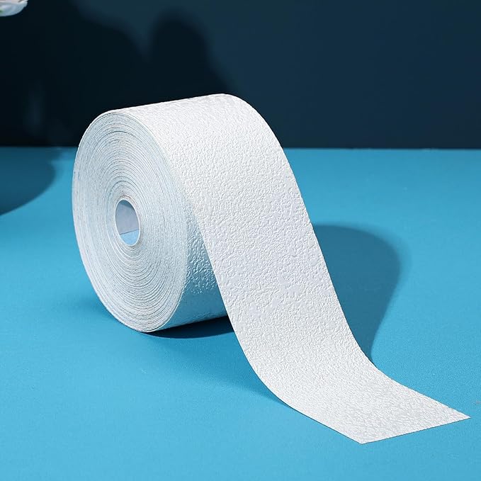 Self Adhesive Crack Tape 1.5'' x 32' Textured Roll - Paintable for Walls, Diatom Mud Finish Texture for Drywall Repair