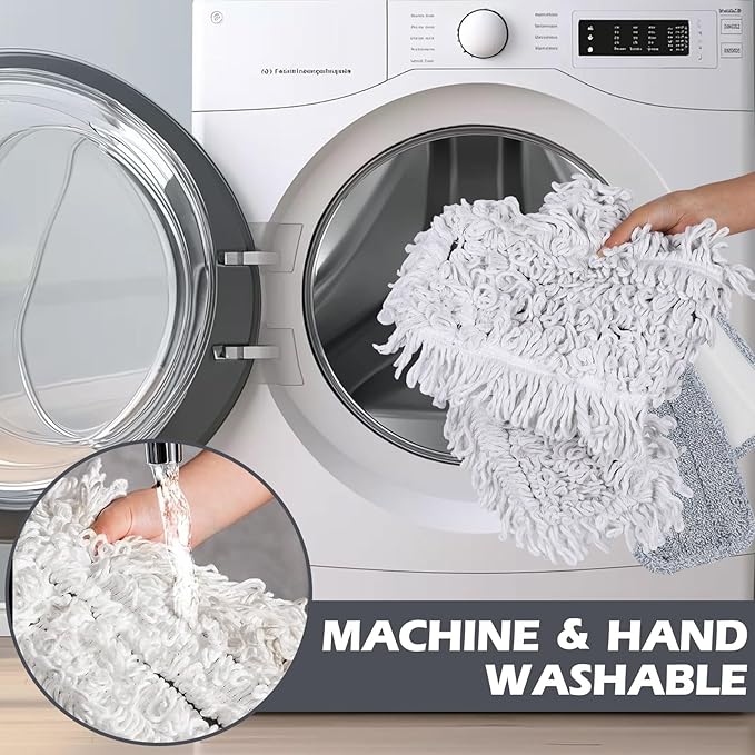 MASTERTOP Commercial Mop, 36'' Large Dust Mop,Heavy Duty Industrial Push Mops with 3 Reusable Microfibre Pads & 62'' Adjustable Handle for Home,Hotel,Mall,Warehouse