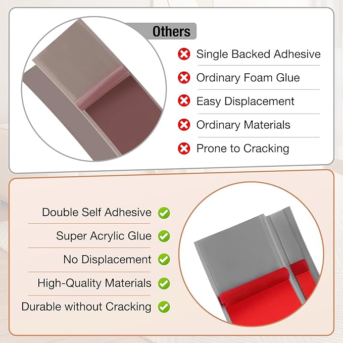 Floor Transition Strip Self Adhesive Vinyl Door Threshold for Doorways Carpet Edging Trim Overlap Edge Reducer for Laminate Floor, Carpet, Tile (Gray, 3/5" to 4/5", 3.3Ft)