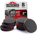 X-PROTECTOR Non Slip Furniture Pads - 8 pcs Premium Furniture Grippers 2"! Self-Adhesive Rubber Feet Furniture Feet - Ideal Non Skid Furniture Pad Floor Protectors - Keep Furniture in Place!