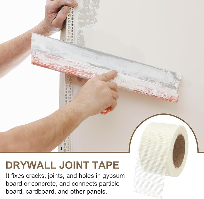 PATIKIL Drywall Repair Mesh Tape, 3 inch x 82 ft Fiberglass Repair Patch Self-Adhesive Dry Wall Joint Tape 12 Mesh Wall Hole Crack and Seam Patch, White