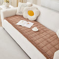 Couch Cover for Dogs Washable, Fuzzy Pet Couch Covers for 3 Cushion Sofa Pet Friendly, Non Slip Sofa Cover (Dark Brown, 27.6" x 59"/70 x 150cm)