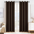 PONY DANCE Blackout Curtain Panels - Window Treatments Room Darkening Thermal Insulated Drapery with Grommets for Living Room Bedroom, W 55" x L 80", Chocolate Brown, 2 Pieces