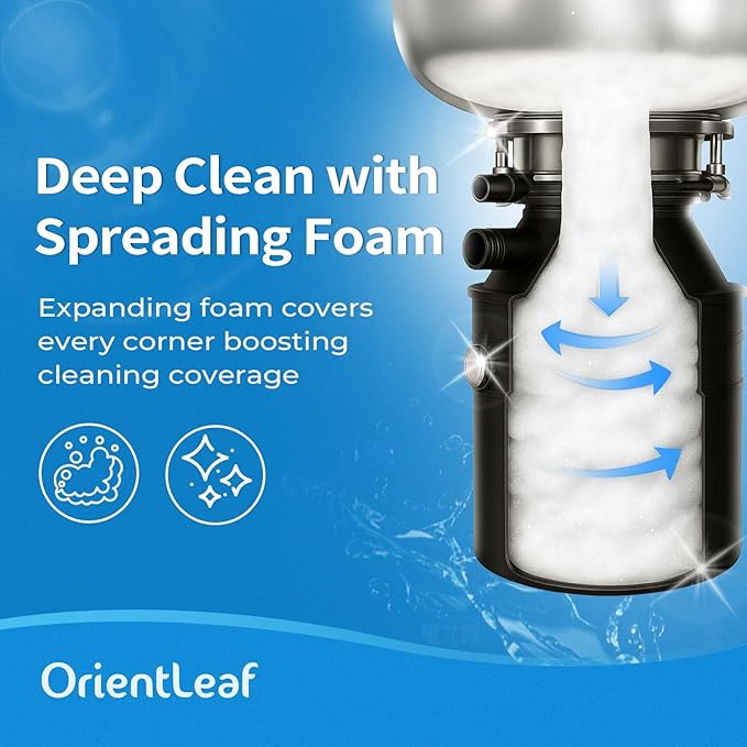 Garbage Disposal Cleaner and Deodorizer Tablets 20g 1 Year Supply Sink Cleaner, Prevents Odors, Natural Kitchen Drain Cleaning Care 12 Pack