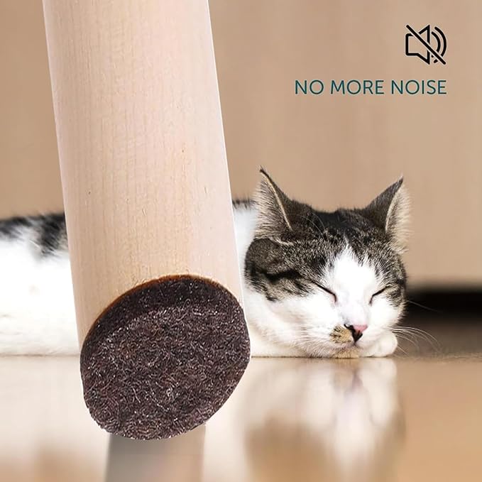 Fursafe&Q Felt Furniture Pads, Furniture Felt Pads for Hardwood Floors -Self Adhesive Chair Leg Floor Protectors, Protect Your Floors from Nicks, Bumps and Scratch, 86 Pcs Round Cabinet Door Bumper