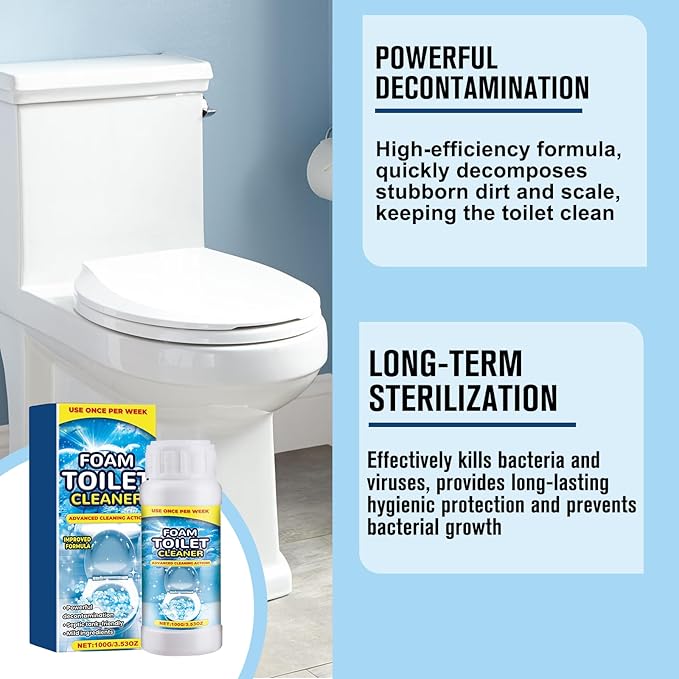 2PCS Foam Toilet Cleaner,New Powerful Foaming Toilet Bowl Cleaner,Foaming Bathroom Cleaner for Home,Instant Powerful Cleaner for Toilets Squatting Pans
