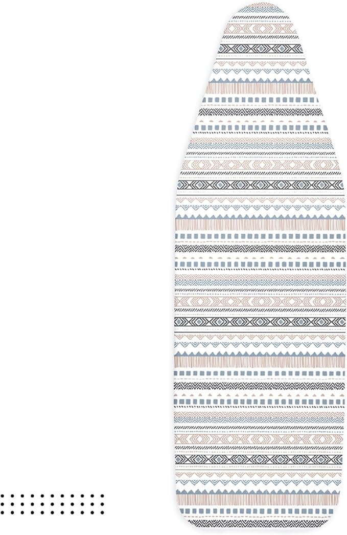 Encasa XO Ironing Board Cover and Pad 49"x18" - Thick 3mm Felt Padding, Drawstring Tightening & Lock, Easy Fit, Scorch & Stain Resistant, Fits Wide Ironing Board - Aztec